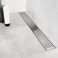 thumbnail image 1 of Topcobe 36-inch Modern Shower Drain, Linear Shower Drain with Leveling Feet and Hair Strainer, Professional Brushed 304 Stainless Steel Rectangle Shower Floor Drain for Home, 1 of 5