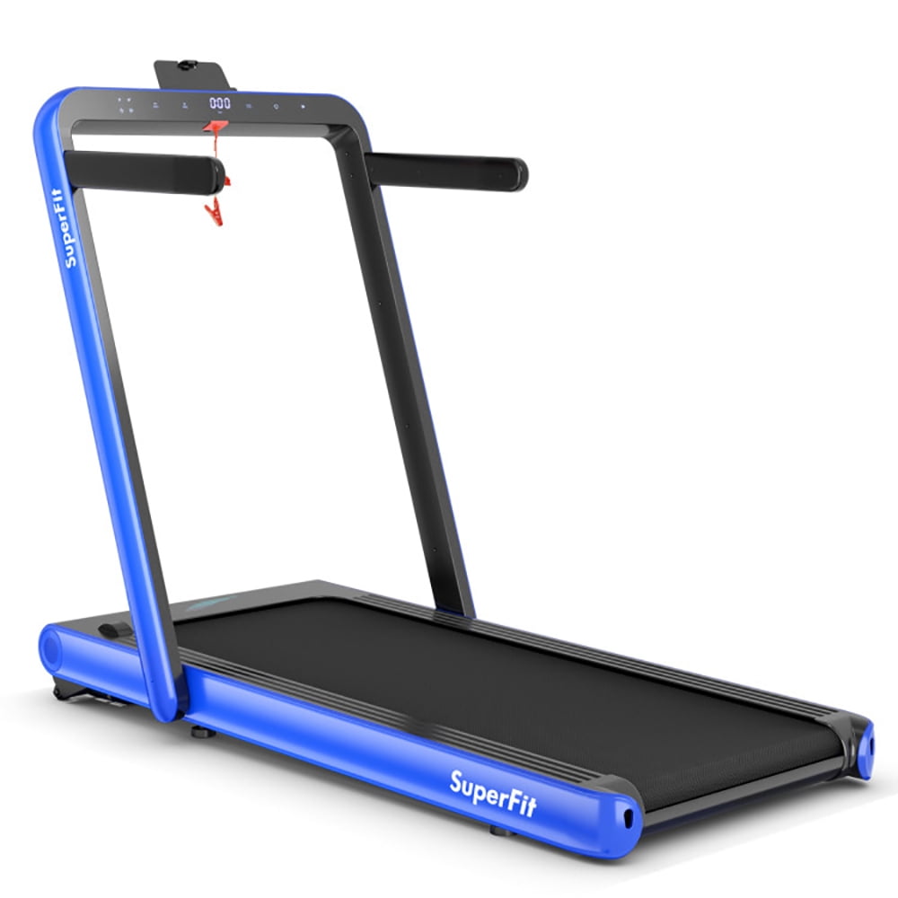 Topcobe 4.75HP 2 In 1 Folding Treadmill with Remote APP Control, Indoor Fitness Equipment, Modern Sports Equipment-Navy