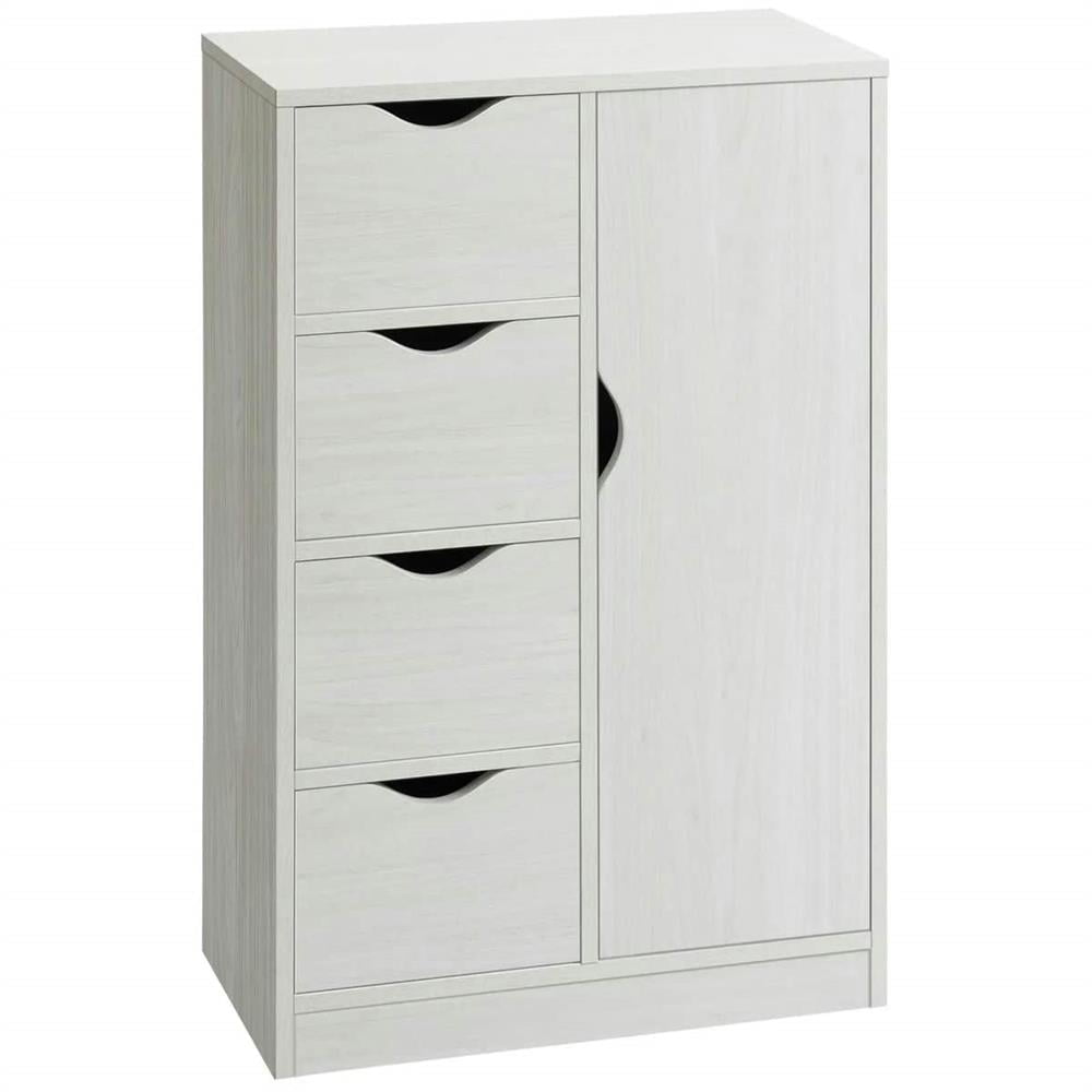Topcobe 4-Drawer Freestanding Bathroom Cabinet, Elegant White Oak Grain Finish, Space-Saving Storage Solution for Small Bathrooms Topcobe 4-Drawer Freestanding Bathroom Cabinet, Elegant White Oak Grain Finish, Space-Saving Storage Solution for Small Bathrooms