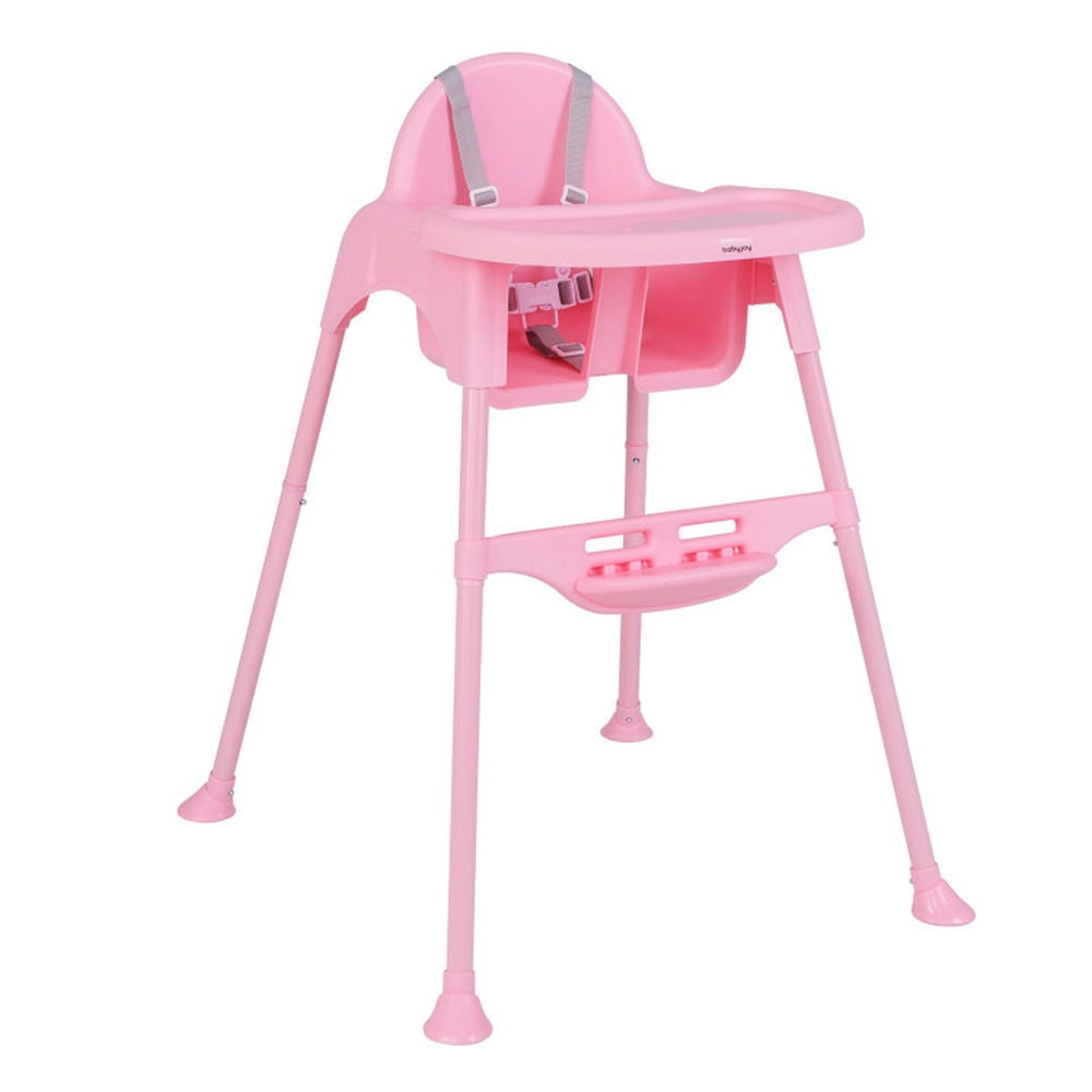 Topcobe 4 in 1 Convertible Kids Dining High Chair with Adjustable Removable Tray and Footrest, High Chairs for Babies and Toddlers-Pink Topcobe 4 in 1 Convertible Kids Dining High Chair with Adjustable Removable Tray and Footrest, High Chairs for Babies and Toddlers-Pink