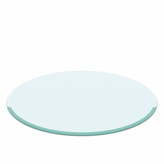 Topcobe 40 Inch Round Glass Table Top - Tempered - 2/5" Thick- Beveled Polished