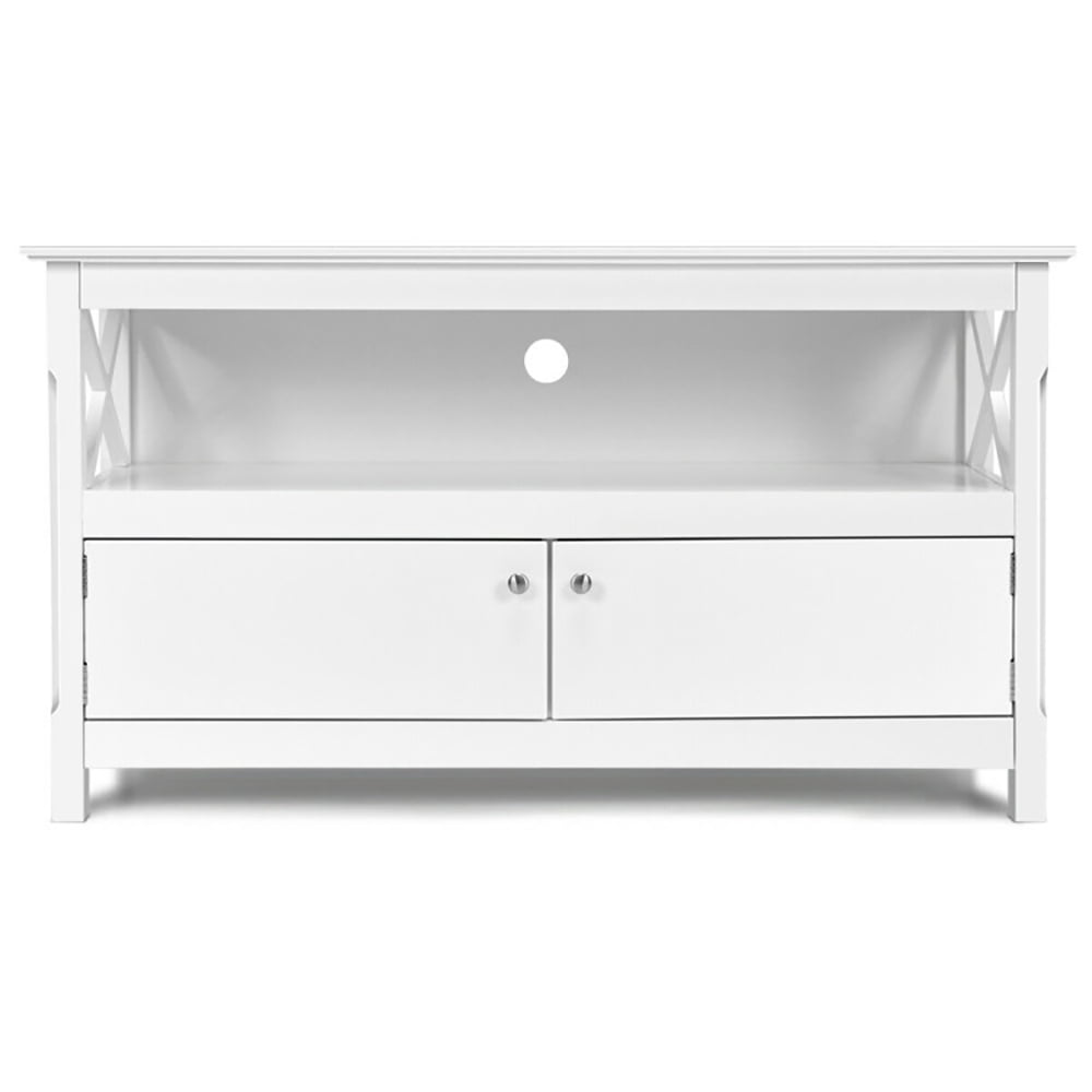 Topcobe 44" Wooden Storage Cabinet TV Stand, Modern TV Stands, TV Furniture for Living Room, White
