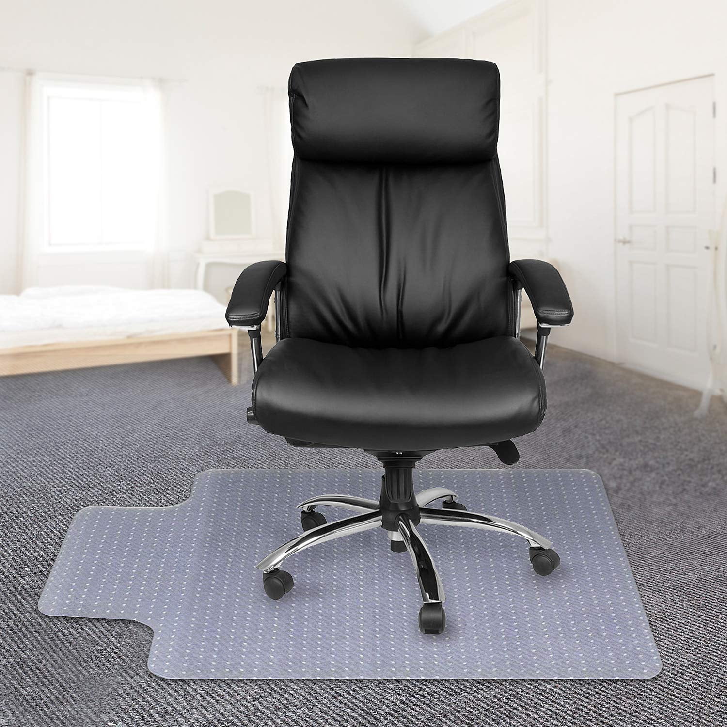 Topcobe 47"Lx35"Wx0.1"H Office Chair Mat, PVC Desk Chair Mat with Nail, Chair Mat for Carpet/ Hardwood Floor, Office Desk Chair Computer Chair Mats for Office Chairs