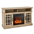 thumbnail image 1 of Topcobe 48" Electric Fireplace TV Stand with Cabinets for TVs Up to 55", Corner Cabinet, TV Furniture for Living Room, Natural, 1 of 8