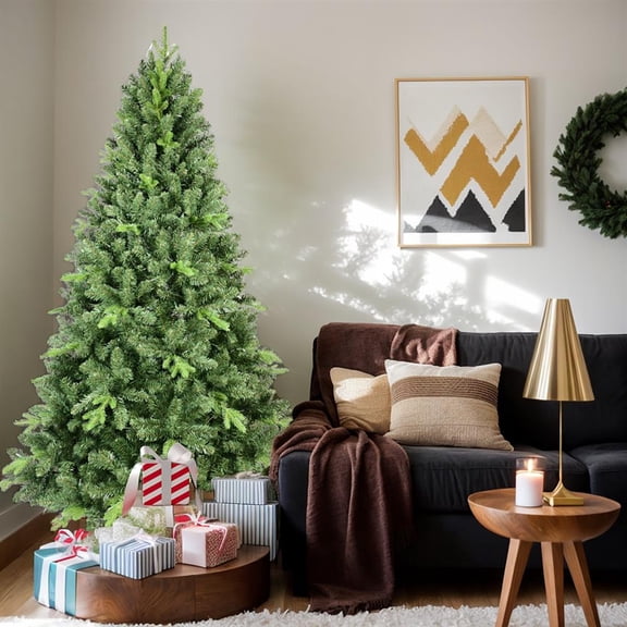 Topcobe 4ft Premium Artificial Christmas Tree with Hinged Foldable Base, 636 Mixed Branch Tips, Memory Wire & Iron Wire Support, Green for Indoor Holiday Decorating