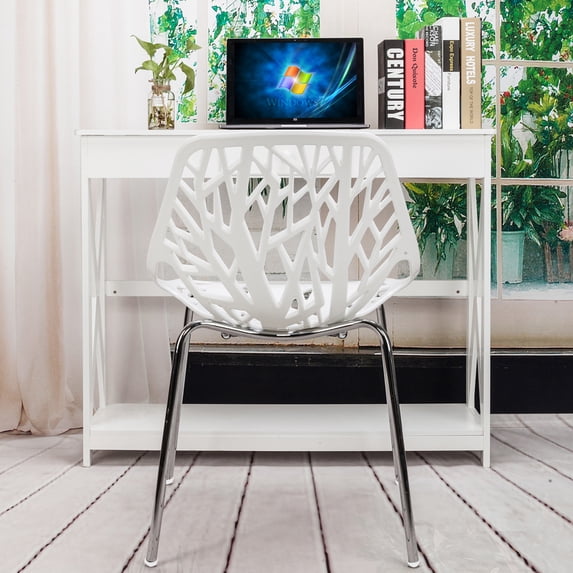 Topcobe 4pcs Modern Lounge Chair, Living Room Seat Chair, Bird's Nest Style Lounge Chair, White