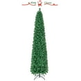 thumbnail image 1 of Topcobe 5/6/7/8 FT Pre-Lit Christmas Pencil Tree with Colorful Fiber Optics Green, Christmas Tree for Christmas Decoration-8 ft, 1 of 7