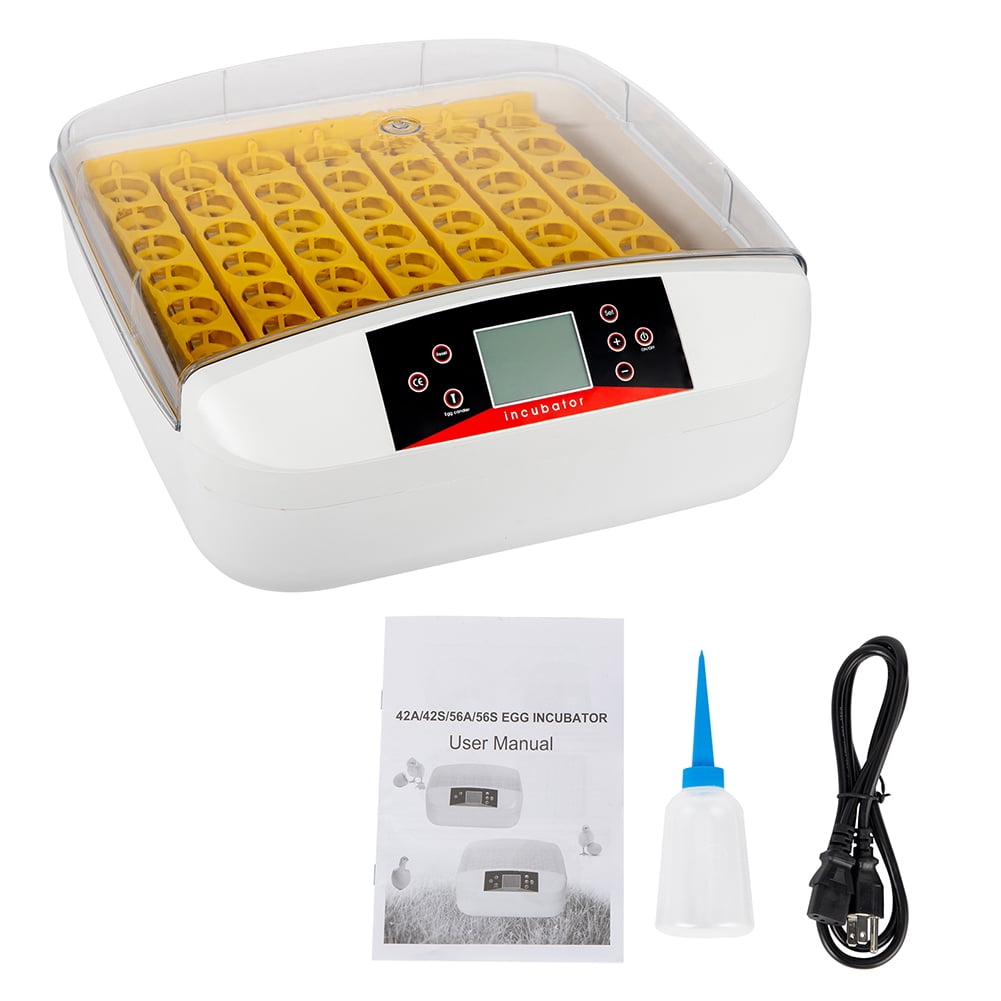 Topcobe 56-Egg Practical Fully Automatic Poultry Incubator, Automatic 56 Eggs Incubator with Egg Candler, US Standard