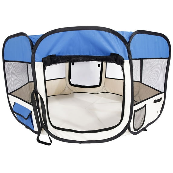 Topcobe 57" Dog Houses for Small Dogs, Portable Foldable Playpen for Puppies, Waterproof Pet Fences Bed for Dogs / Cats