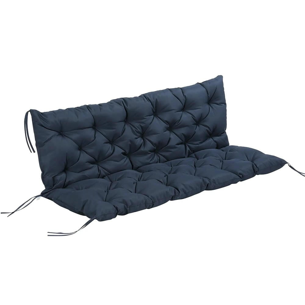 Topcobe 59" x 38" Tufted Bench Cushion for Outdoor Furniture, 3-Seater Replacement for Swing Chair, Patio Sofa/Couch, Patio Cushions for Outdoor Backyard Garden Porch, Dark Gray