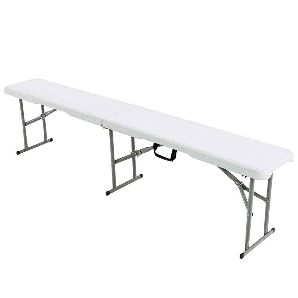 Topcobe 6 Feet Portable Picnic Folding Bench with Carrying Handle, Camping Utility Bench