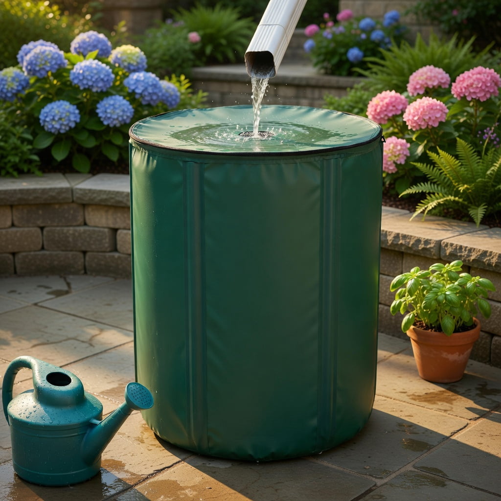 Topcobe 60 Gallon Portable Collapsible Rain Barrel Water Collector, Portable Rain Collection System