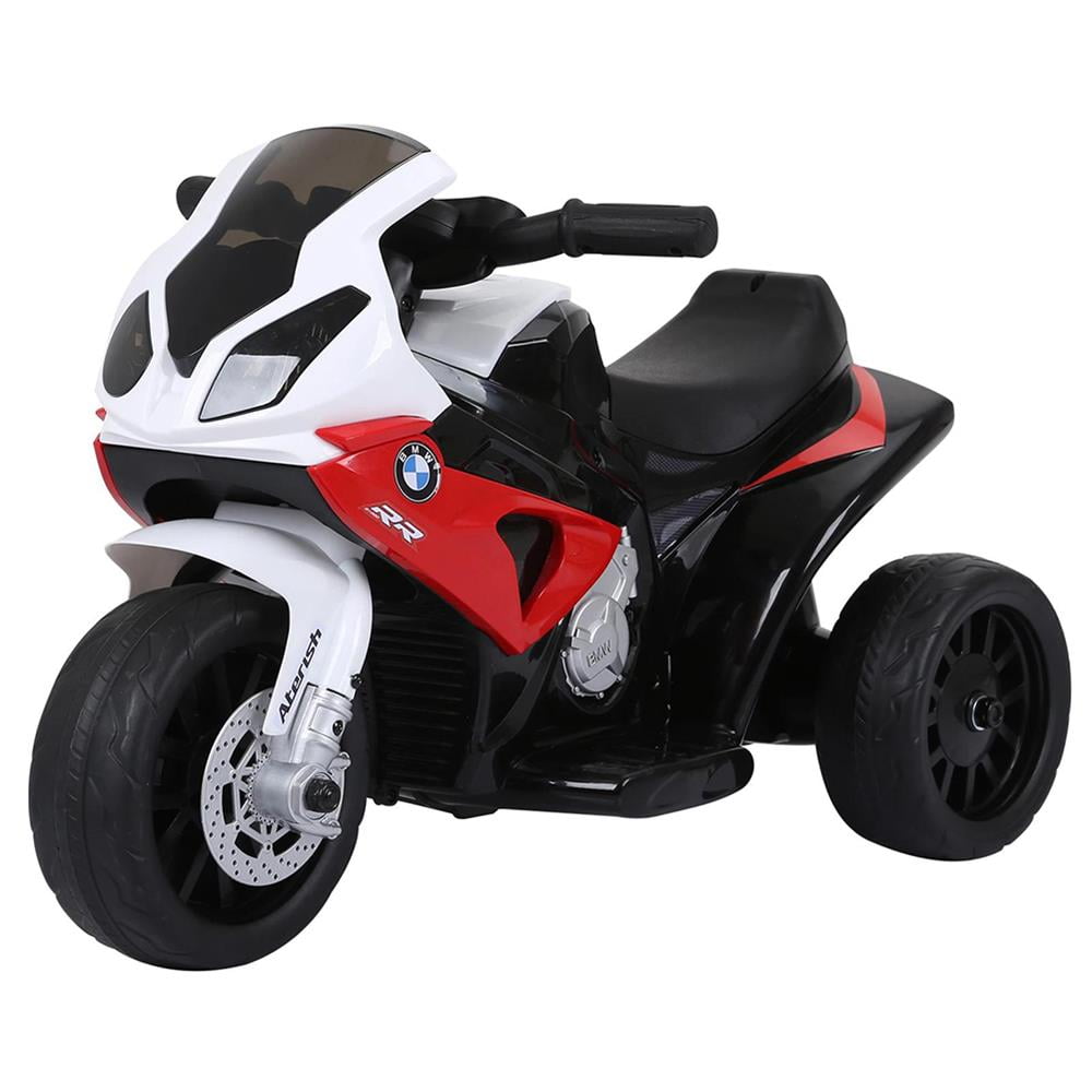 Topcobe 6V 3 Wheeled Electric Motorcycle, Kids Motorcycle with Headlight, Music, Ride on Toys for Toddlers, Red