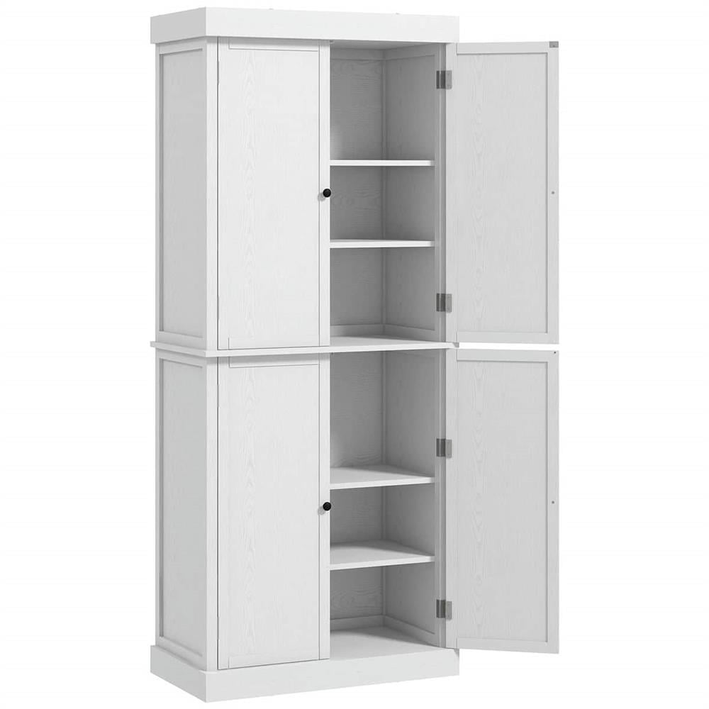 Topcobe 72-Inch Wide Pantry Cabinet, Sliding Door Storage Shelf, Freestanding Kitchen Pantry, White Wood Grain, Space-Saving Organization Solution Topcobe 72-Inch Wide Pantry Cabinet, Sliding Door Storage Shelf, Freestanding Kitchen Pantry, White Wood Grain, Space-Saving Organization Solution