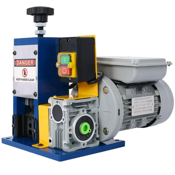 Topcobe Automatic Wire Stripping Machine for 0.06"-1" Copper Wires, Motorized Wire Stripper Tool for 7/0-15 AWG Scrap Electrical Wire Recycling, Practical Equipment
