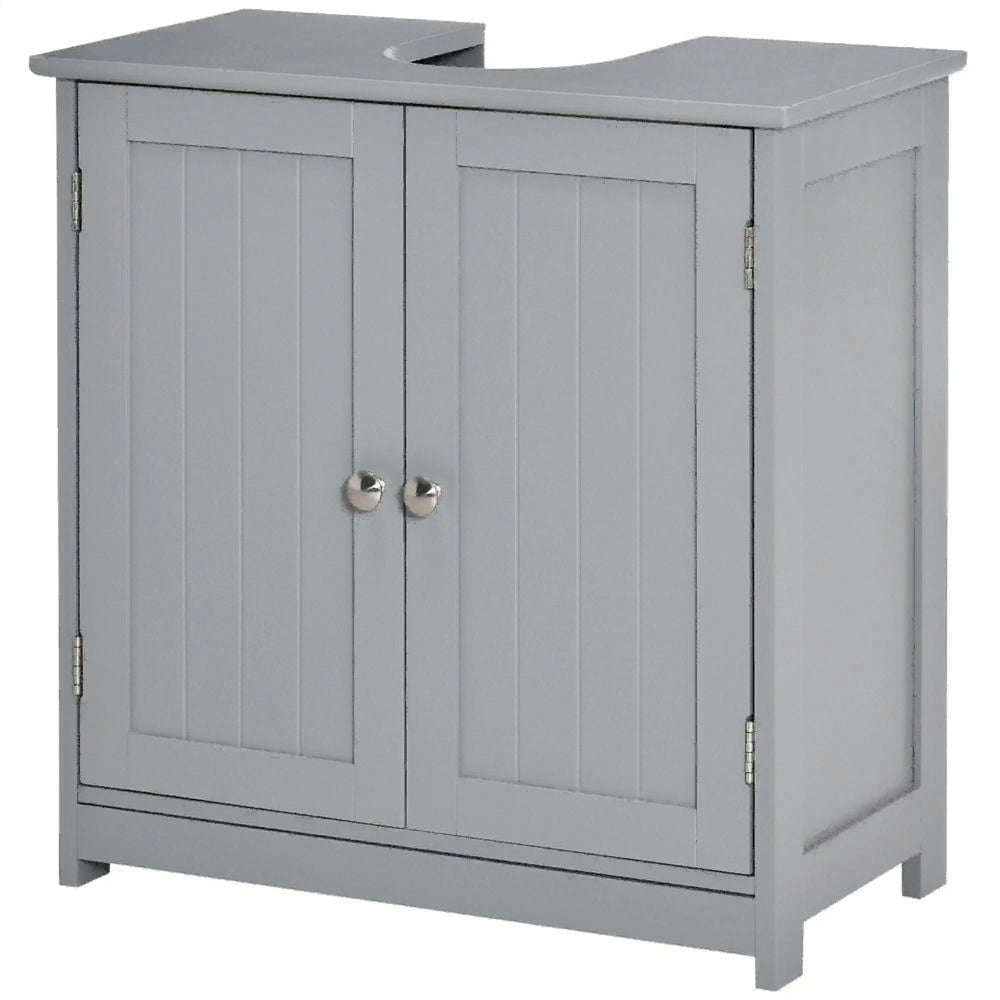 Topcobe Bathroom Vanities, Bathroom Sink Cabinets with U-Shape Cut-Out and Adjustable Internal Shelf, Indoor Modern Furniture for Bathroom, Gray