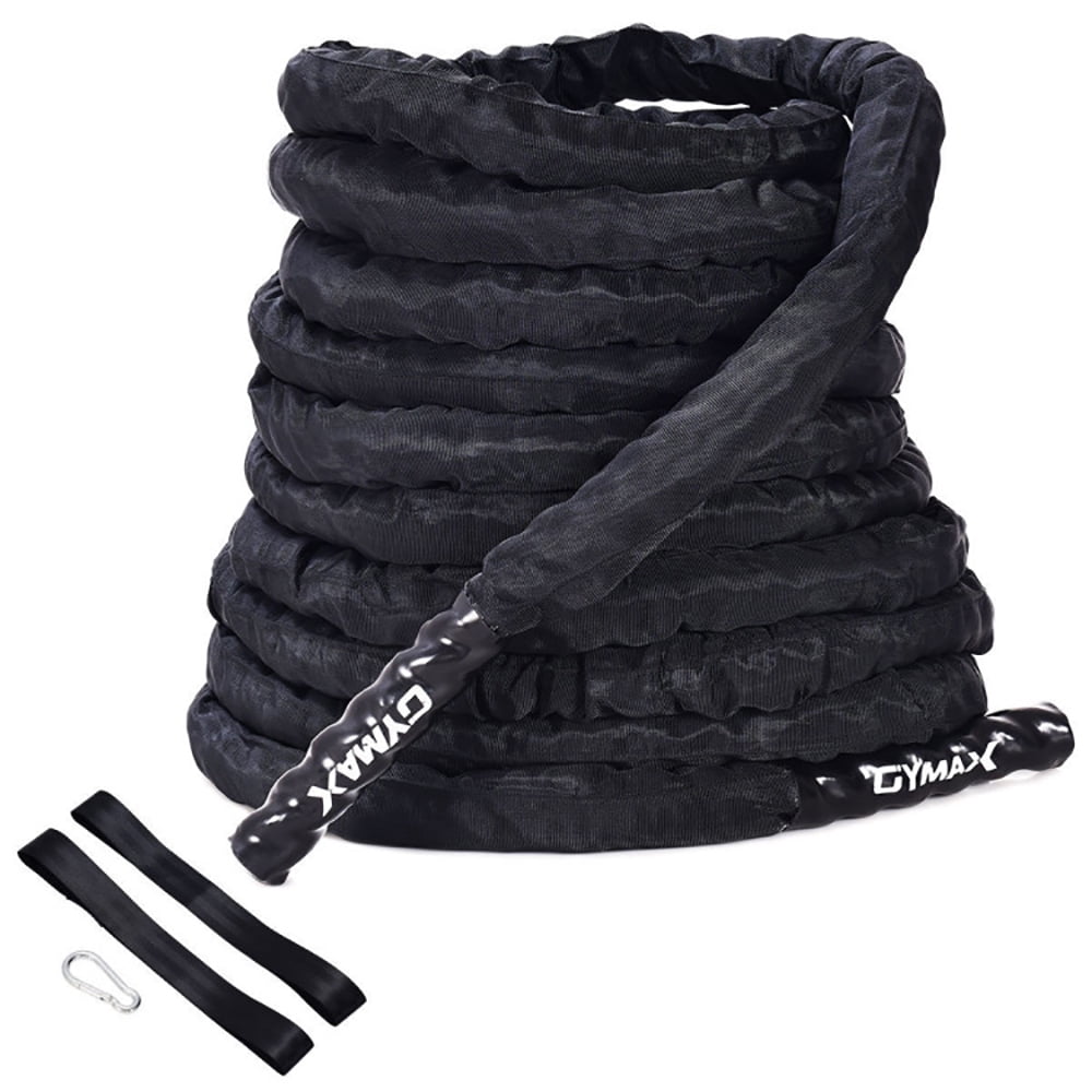 Topcobe Battle Ropes 30 40 50ft Length Poly Dacron Rope Heavy Battle Rope for Strength Training Cardio CrossFit Exercise Rope 2 Diam 30Ft Walmart