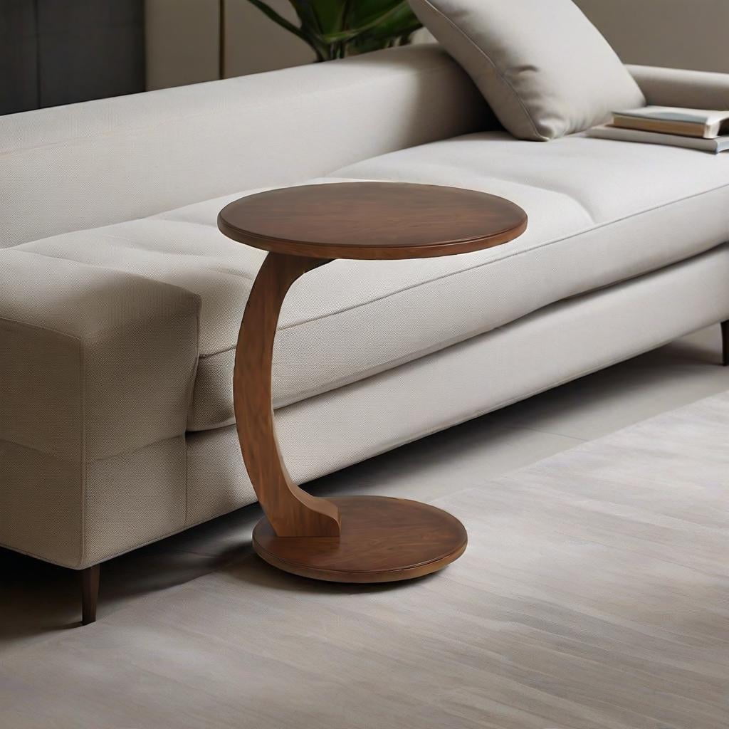 Topcobe C Shaped Side Table, Round Wood End Table, Small Corner Table, Couch Table, Coffee Table for Living Room Topcobe C Shaped Side Table, Round Wood End Table, Small Corner Table, Couch Table, Coffee Table for Living Room