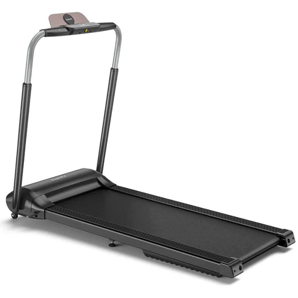 Topcobe Compact Folding Treadmill with Touch Screen APP Control, Indoor Fitness Equipment, Modern Sports Equipment-Black
