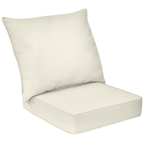 Topcobe Deep Seat Chair Cushion Pads Set with Rope Belts for Indoor and Outdoor, Outdoor Patio Furniture for Balcony Garden Backyard-Beige