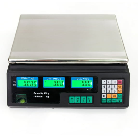 Topcobe Digital Kitchen Scale, Digital Scale for Food, Food Weight Scale, Digital Price Computing Scale for Vegetable, Kitchen Weight Scale, Black