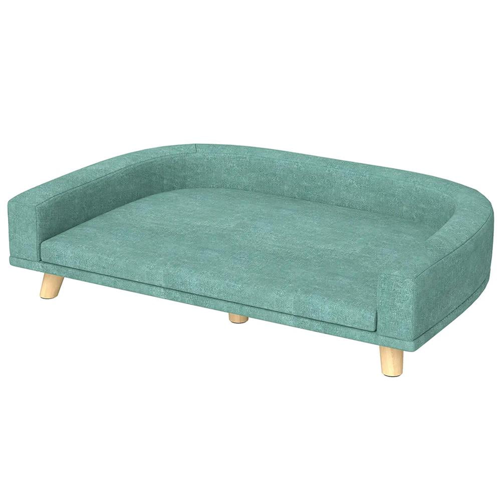 Topcobe Dog Sofa Couch Bed with Washable Cushion for Large Dogs, Cats, Indoor Dog Beds & Furniture, Green
