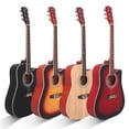 thumbnail image 1 of Topcobe Exquisite 41-Inch Notch Spruce Panel Matte Edging Folk Guitar with Bag, Shield, Wrench - Burlywood, 1 of 12