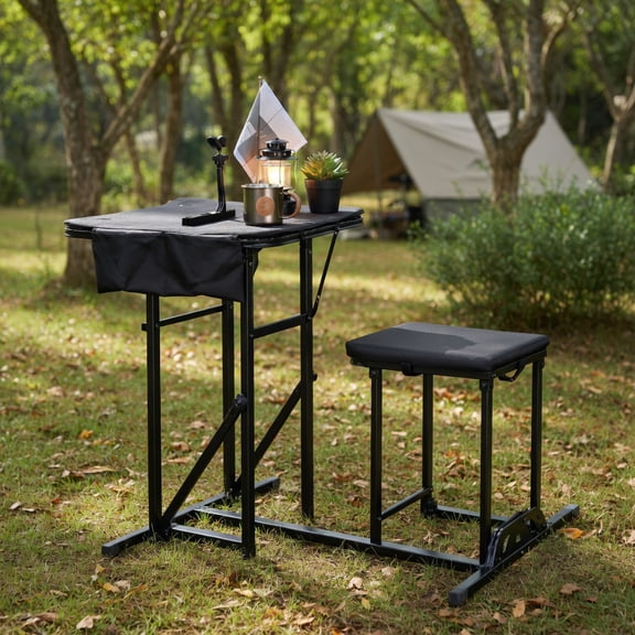 Topcobe Foldable Shooting Bench with Adjustable Height Table, Ambidextrous Design, Weatherproof Top and Seat for Outdoor, Range, Shooting and Cleaning