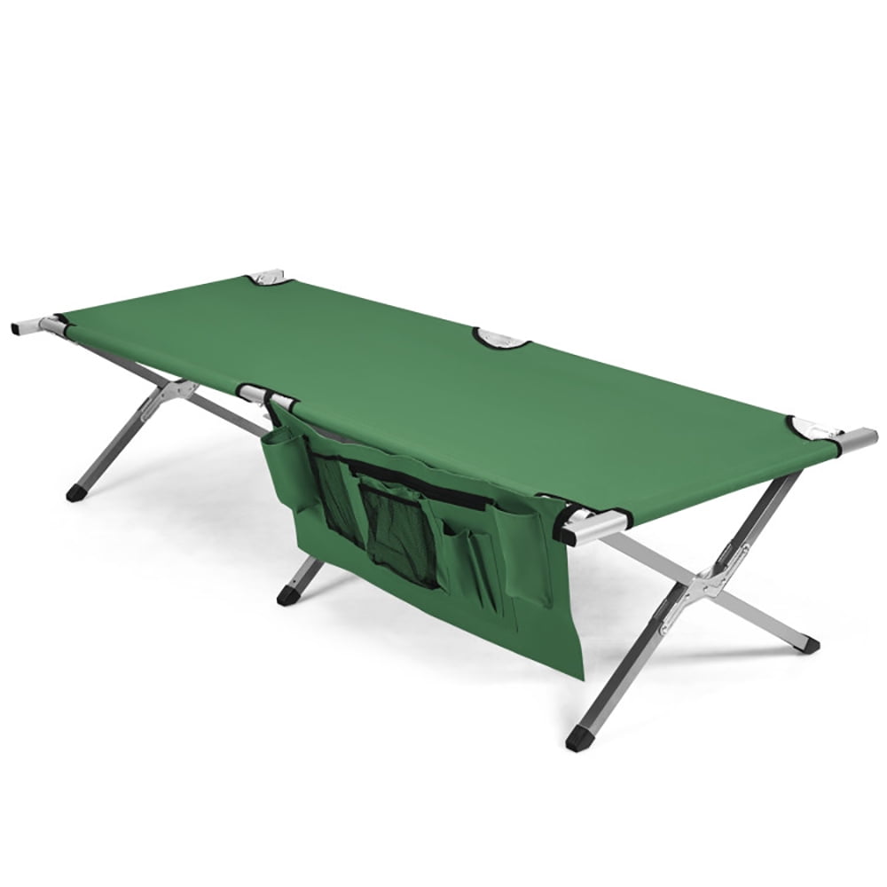 Topcobe Folding Camping Cot Heavy-duty Camp Bed with Carry Bag, Folding Sleeping Cot for Camping, Green