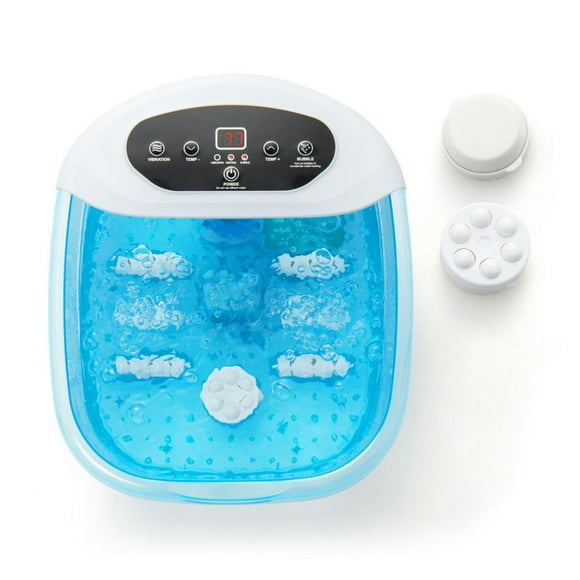 Topcobe Foot Spa Massager Tub with Removable Pedicure Stone and Massage Beads, Foot Bath Soak Tub-Blue