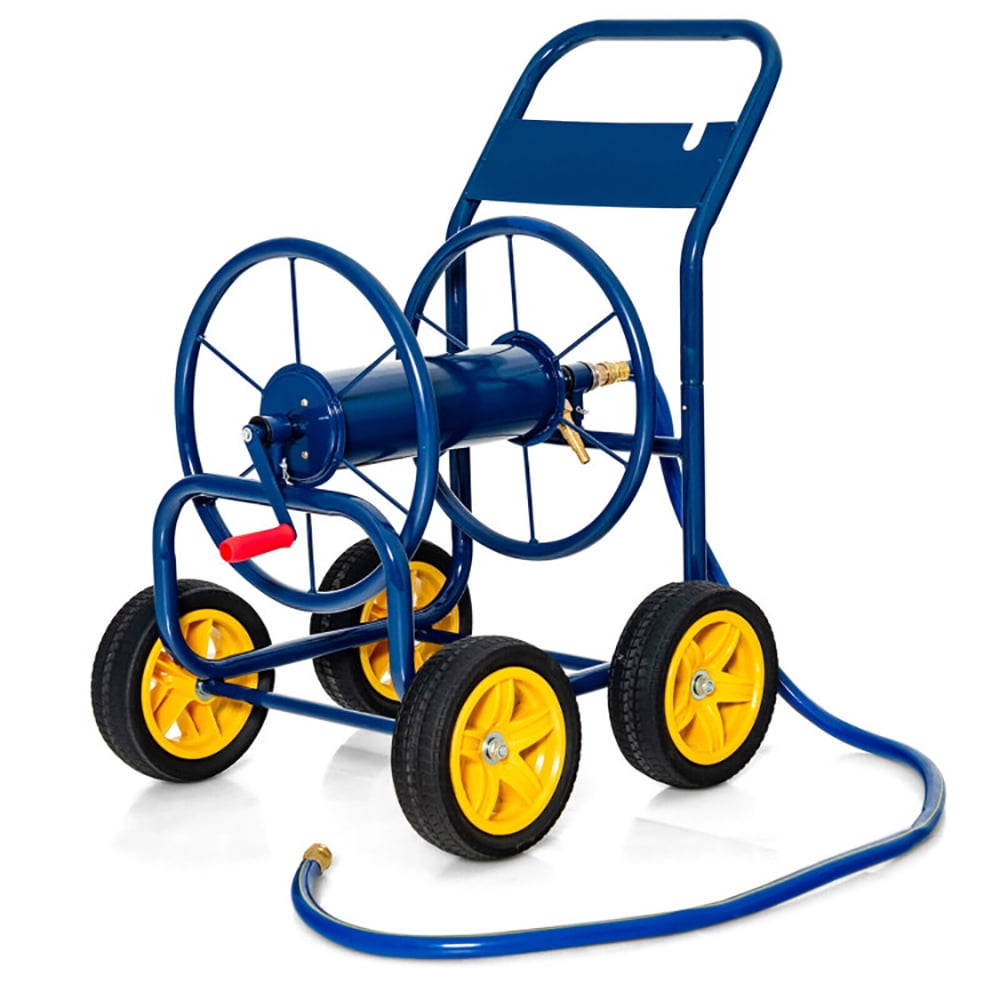 Topcobe Garden Hose Reel Cart Holds 330ft of 3/4 Inch or 5/8 Inch Hose, Gardening Cart for Garden Patio Yard
