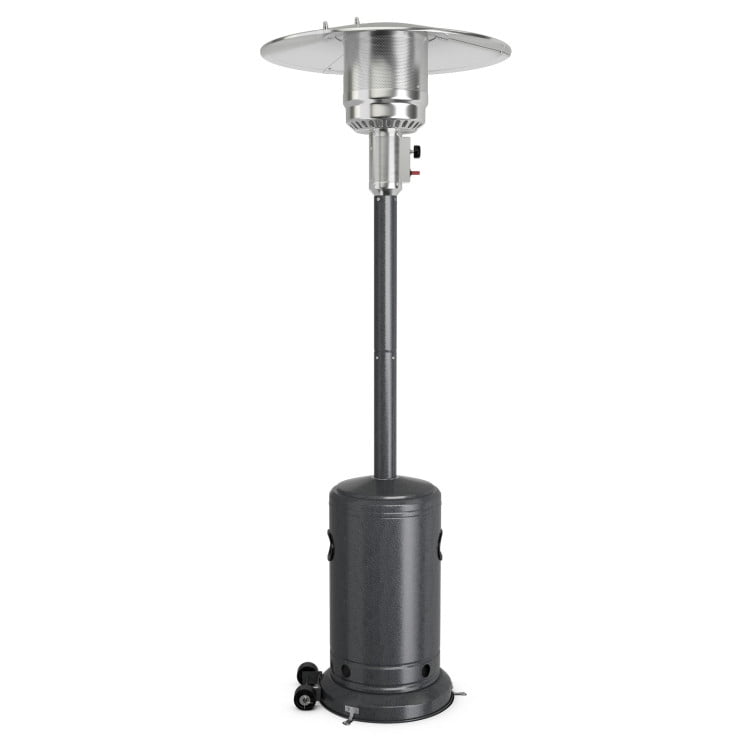 Topcobe Garden Propane Standing LP Gas Steel Accessories Heater, Outdoor Heaters for Patio, Heat Lamps, Silver Gray