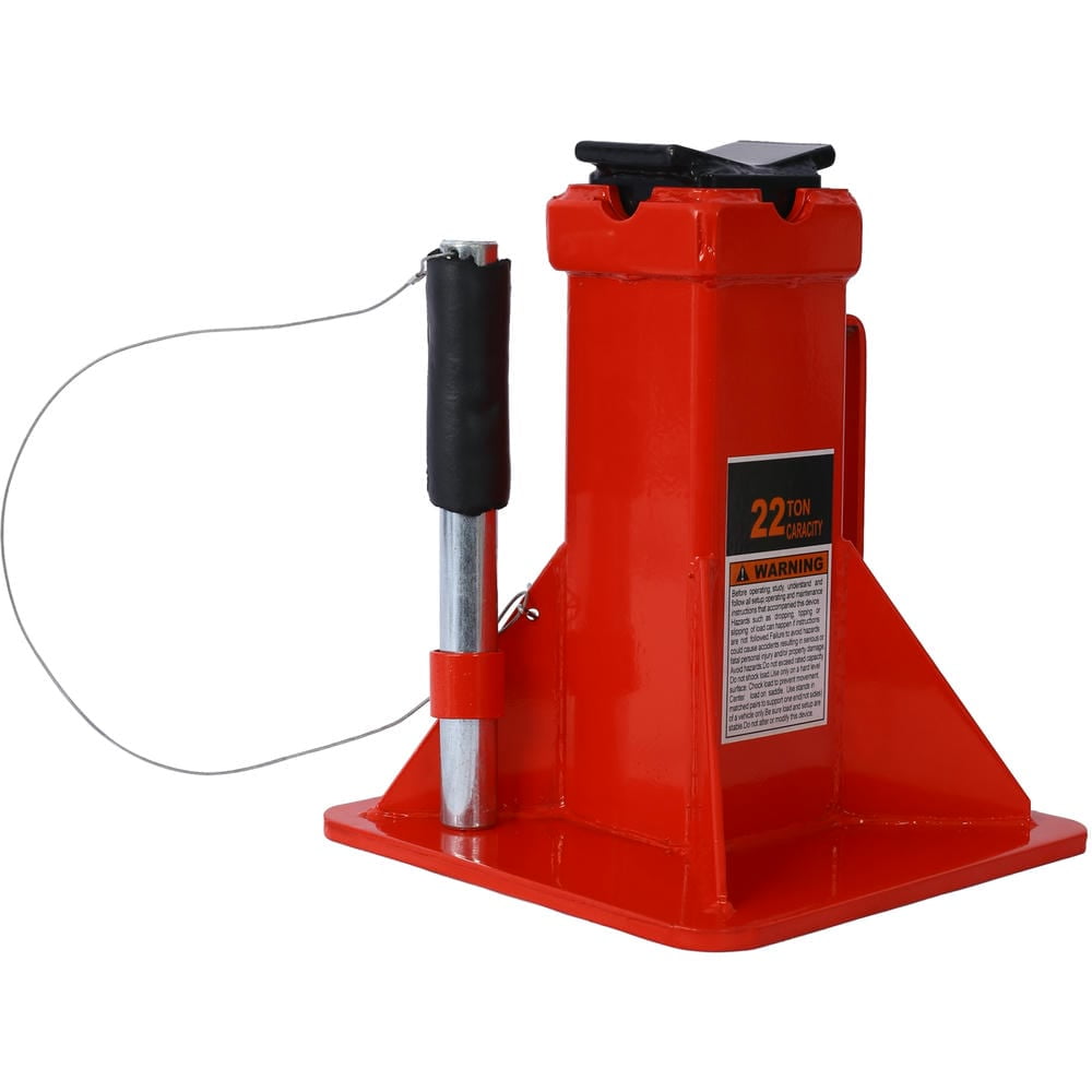 Topcobe Heavy Duty Pin Type Professional Car Jack Stand with Lock, 22 Ton (44,000 lb) Capacity, 1 Pair, Practical Equipment, Red