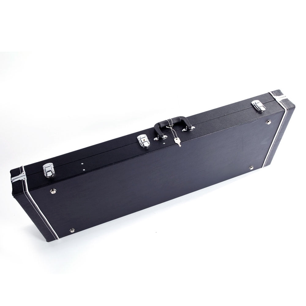 Topcobe High Grade Electric Guitar Square Hard Case Microgroove Flat - Black