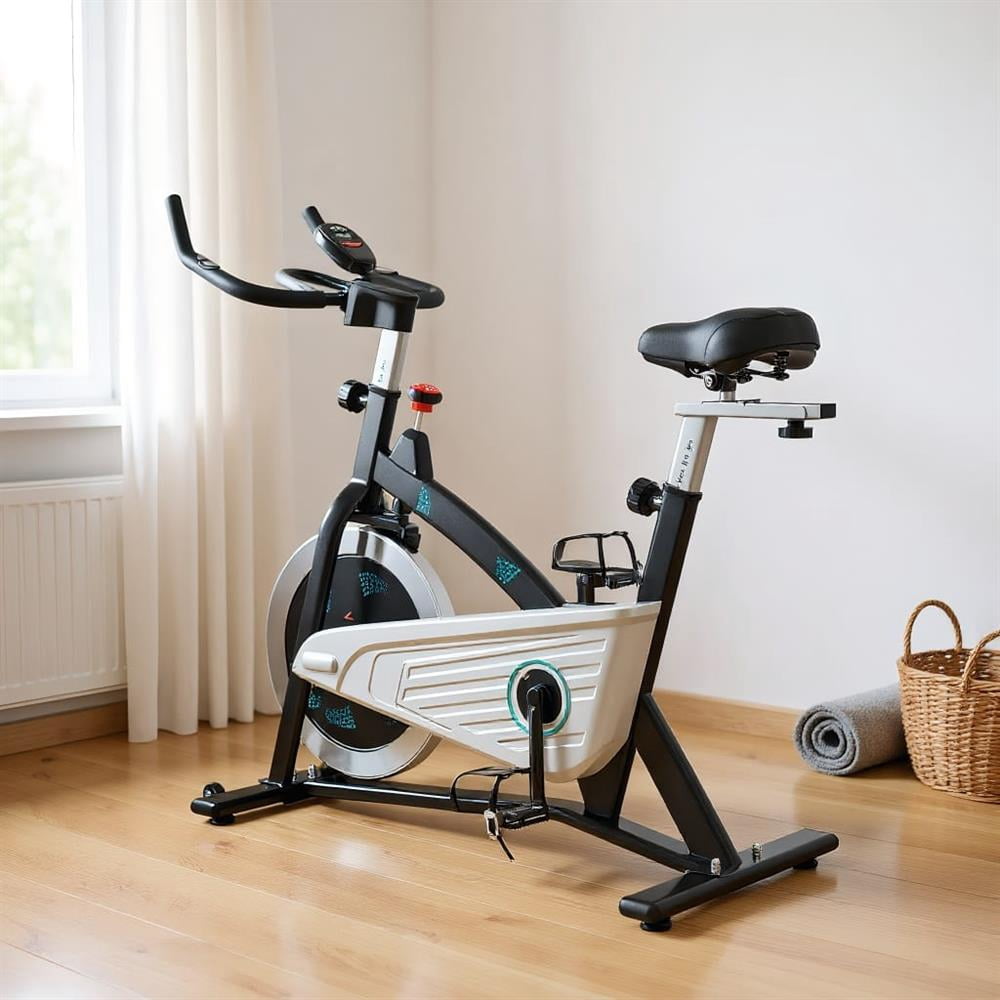 Topcobe Indoor Magnetic Stationary Bike with Heart Rate, Cycling Bike Stationary with Comfortable Seat Cushion