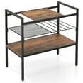 thumbnail image 1 of Topcobe Industrial Entryway Table with Removable Panel and Mesh Shelf, Sofa Side Table for Living Room, Front Hall, Hallway and Foyer, 1 of 8