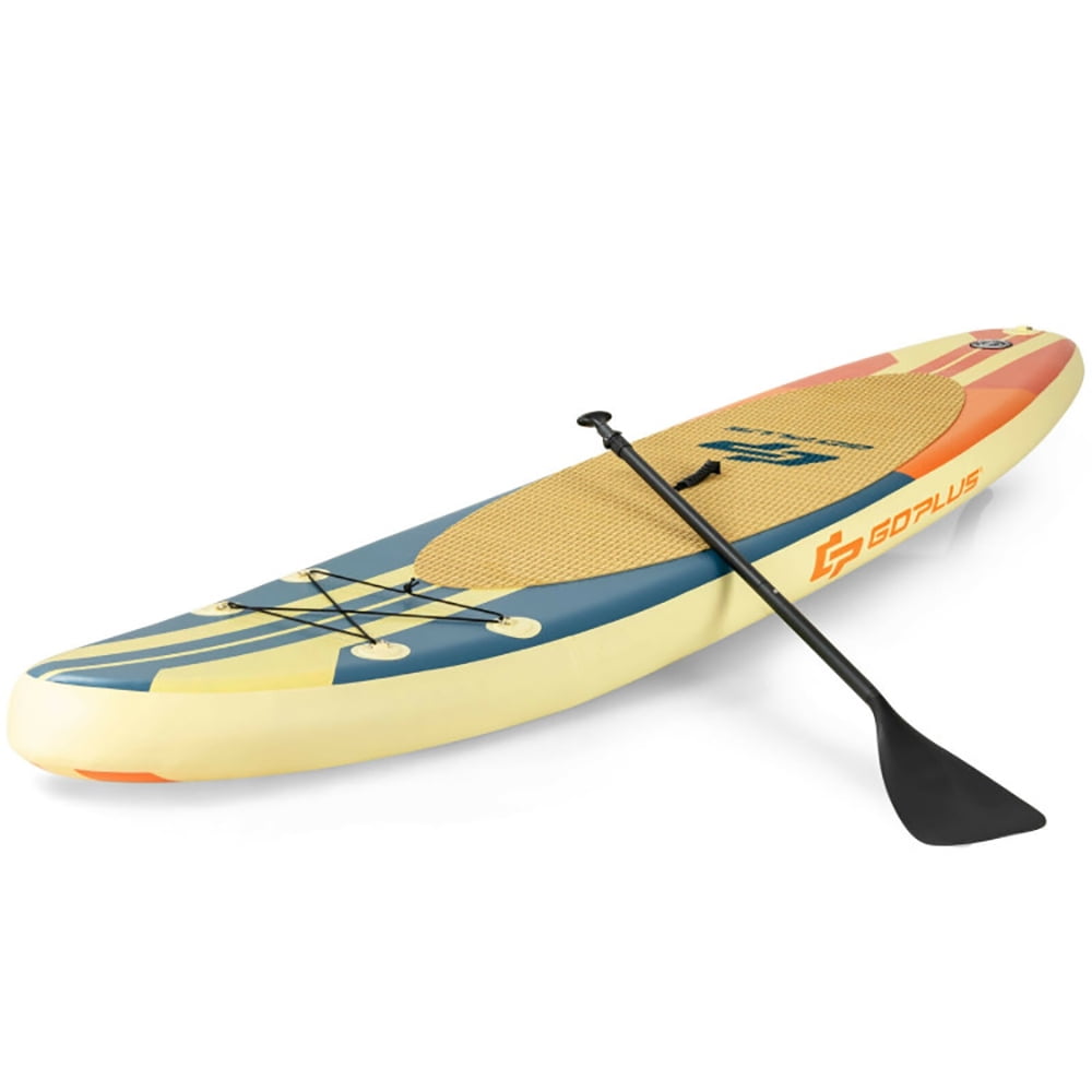 Topcobe Inflatable Stand Up Paddle Board Surfboard with Bag Aluminum Paddle and Hand Pump, Outdoor Sports Equipment/Accessories-L
