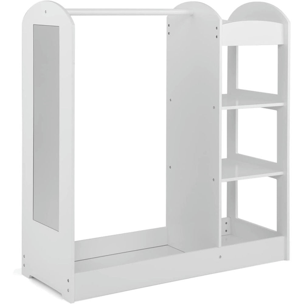 Topcobe Kids Dress Up Storage with Mirror, Kids Toy Storage Organizer-White Topcobe Kids Dress Up Storage with Mirror, Kids Toy Storage Organizer-White