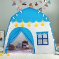 thumbnail image 1 of Topcobe Kids Play Tent for Girls Boys, Princess Playhouse Flower Castle Play House Teepee for Indoor Outdoor with Carry Bag and Led Light, Blue, 1 of 4