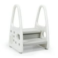 thumbnail image 1 of Topcobe Kids Step Stool Learning Helper with Armrest for Kitchen Toilet Potty Training, Toddler Tower, Gray, 1 of 8