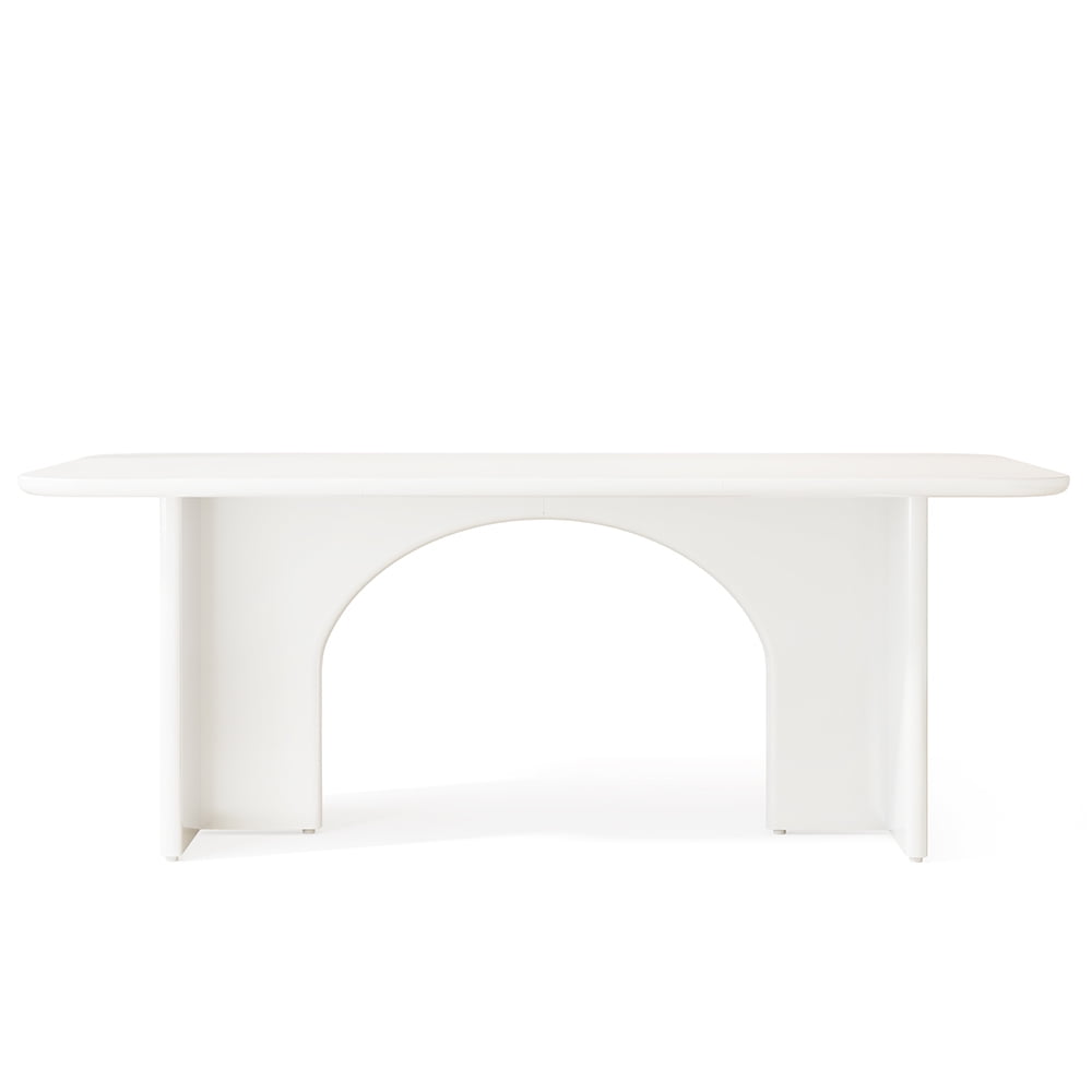 Topcobe Kitchen Table for Dining Room, Modern Rectangular Dining Table for 6 People, White Topcobe Kitchen Table for Dining Room, Modern Rectangular Dining Table for 6 People, White