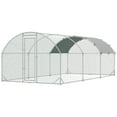 thumbnail image 1 of Topcobe Large Chicken Coop Metal Chicken Run, Dome Shaped Walk-in Fence Cage Hen House for Outdoor and Yard Farm Use, 9.2' x 18.7' x 6.5', Outdoor Pet Shelter, Small Animal Habitat, 1 of 17