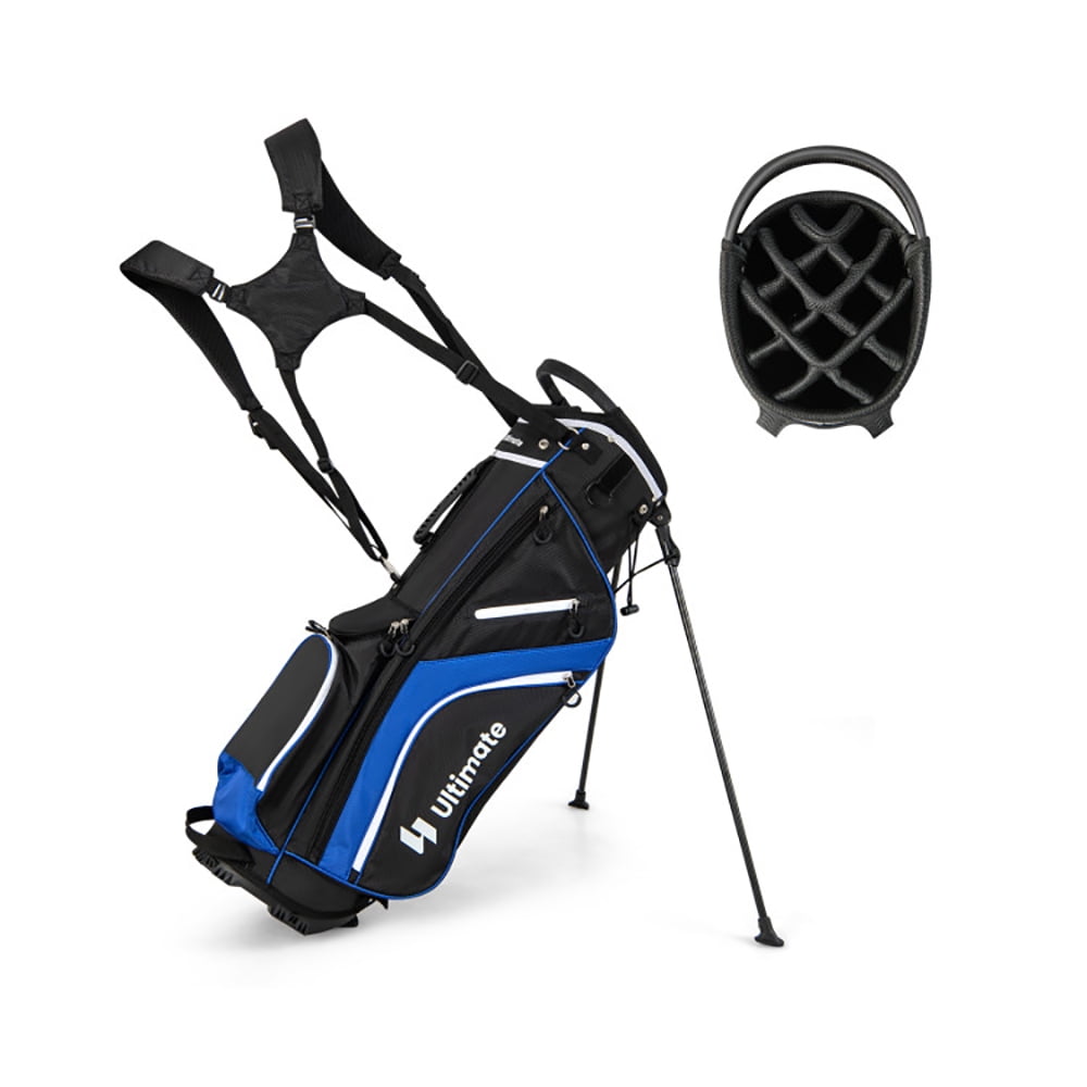 Topcobe Lightweight Golf Stand Bag with 14 Way Top Dividers and 6 Pockets, Golf Bags for Adult, Multiple Pockets, Blue Topcobe Lightweight Golf Stand Bag with 14 Way Top Dividers and 6 Pockets, Golf Bags for Adult, Multiple Pockets, Blue