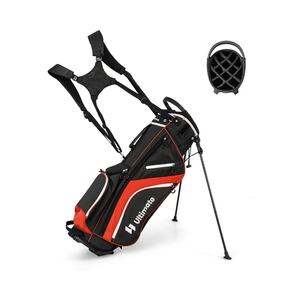 Topcobe Lightweight Golf Stand Bag with 14 Way Top Dividers and 6 Pockets, Golf Bags for Adult, Multiple Pockets, Red Topcobe Lightweight Golf Stand Bag with 14 Way Top Dividers and 6 Pockets, Golf Bags for Adult, Multiple Pockets, Red