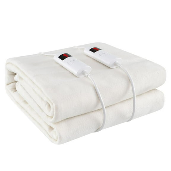 Topcobe Machine Washable Electric Bed Warmer with Dual Controller 9 Heat Setting and 9-Hour Auto Off and Overheat Protection, Mattress Pad for Bedroom-Full Size