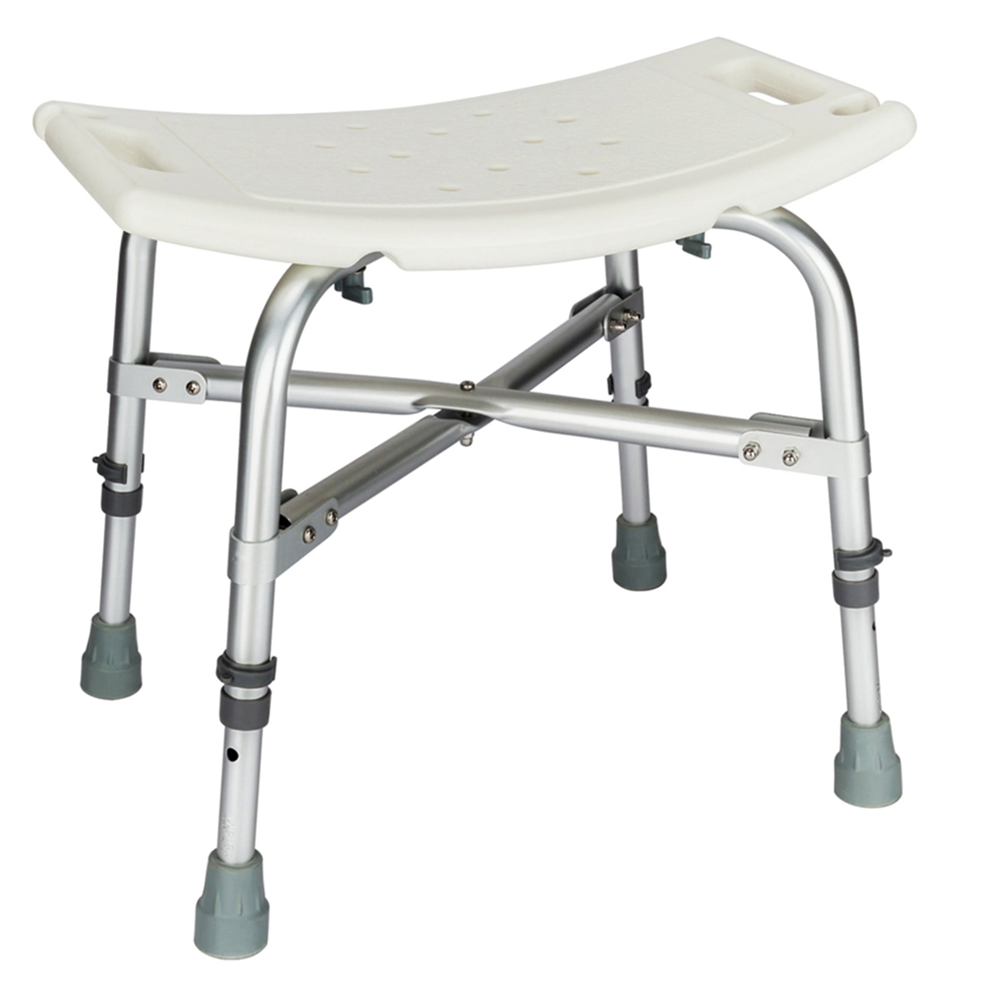Topcobe Medical Bathroom Safety Shower Tub Heavy Duty Aluminium Alloy Bath Chair Bench, White