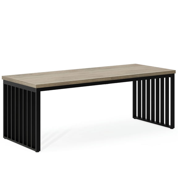 Topcobe Modern Dining Table, 78.74 inches Sturdy Kitchen Table, Modern Kitchen Table, Dining Room Furniture, Gray