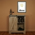 thumbnail image 1 of Topcobe Modern Floor Storage Cabinet with Sliding Barn Door, Farmhouse Accent Console Buffet Sideboard for Living Room Kitchen, Wash Gray, 1 of 9
