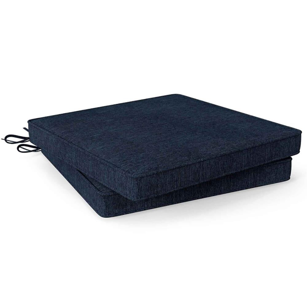 Topcobe Outdoor Chair Cushion Set of 2 Waterproof Fade-Resistant Olefin Seat Cushions, Outdoor/Indoor Chair Pads for Dining Chairs, Seat Cushions for Dining Room, Office, Patio Chairs-Navy