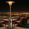 thumbnail image 1 of Topcobe Outdoor Heater Propane Standing LP Gas Steel with Table and Wheels, Outdoor Heaters for Patio, Backyard Furniture, Silver, 1 of 1